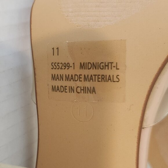 Lulus Women's Size 11 Clear Midnight Light Nude Pointed-Toe Heels - Picture 7 of 8